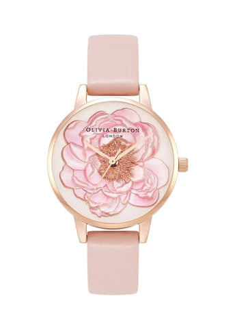 Olivia Burton British Blooms Faux Leather Strap Watch – Balilene