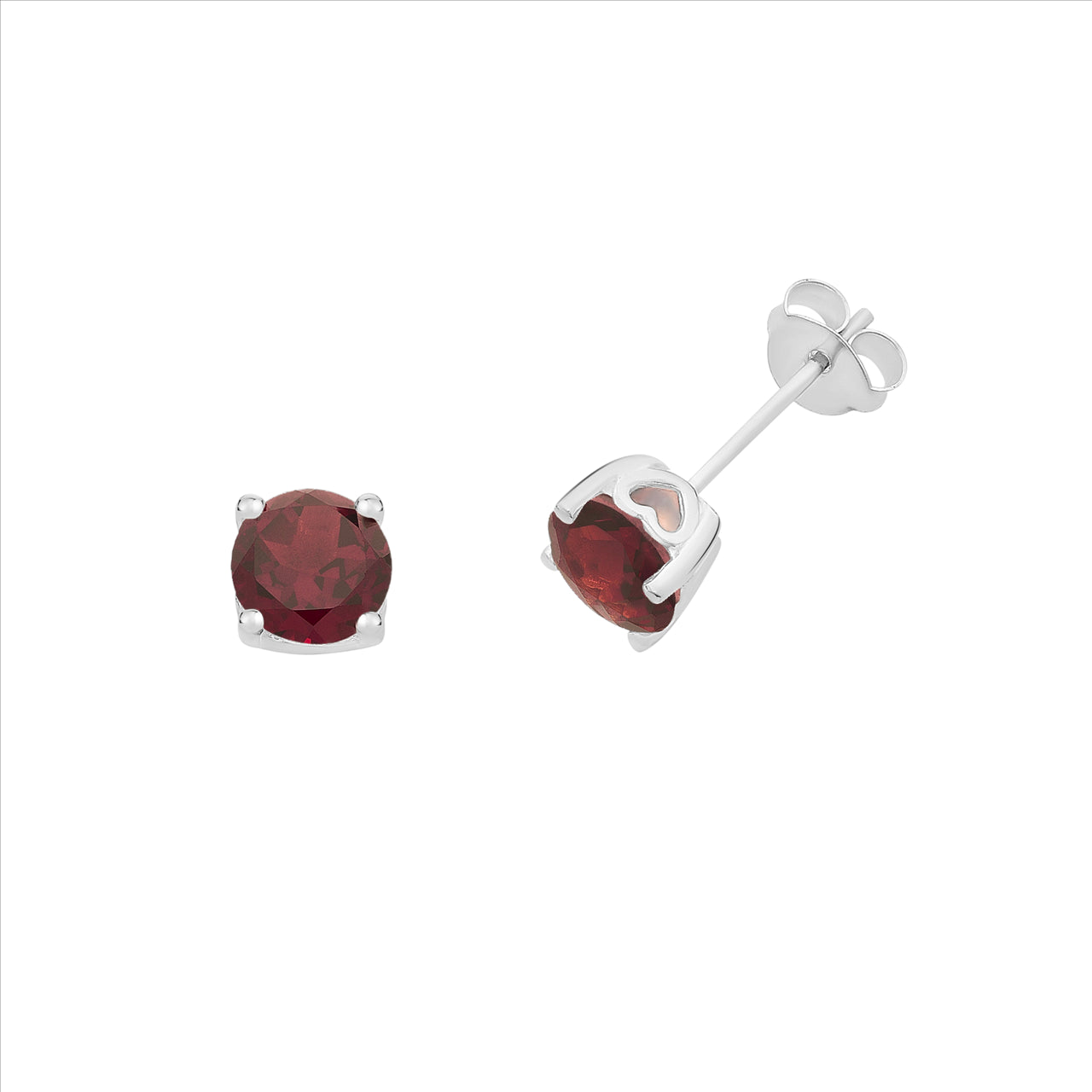 Garnet & Rainbow Moonstone Phool Silver Earring – SILBERUH